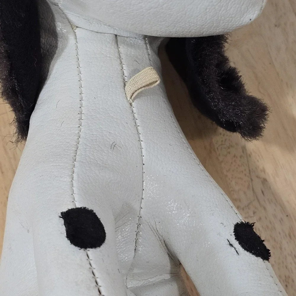 Snoopy‎ Vintage Vinyl Leather Bean Stuffed Toy Dog Plush Animal Baron Japan 10